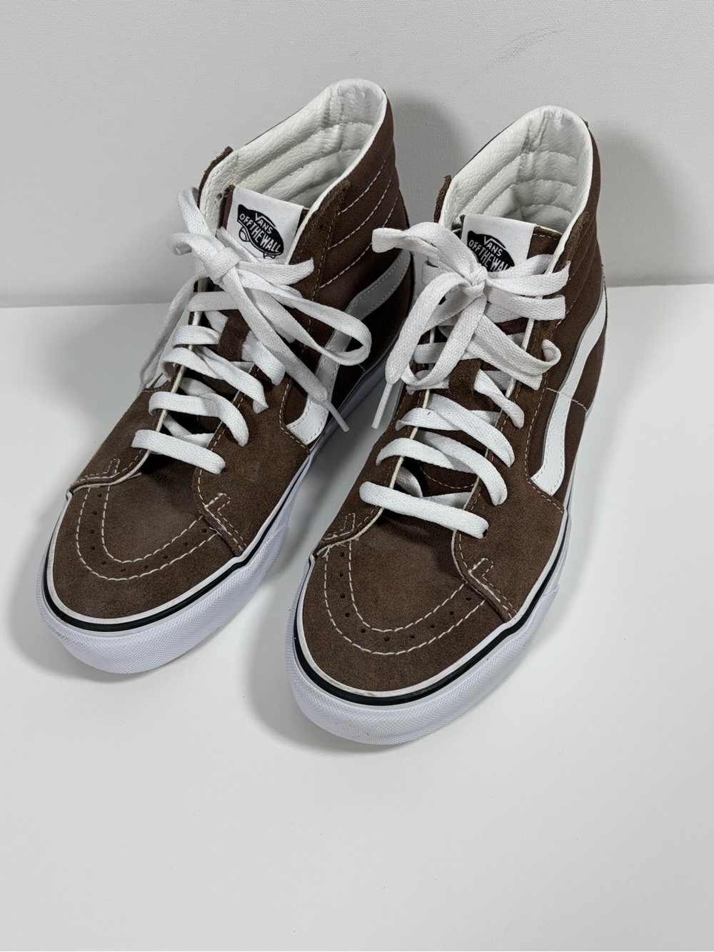 Vans Sk8-Hi "Rain Drum" Brown Suede High Top Sneakers - Women's 8.5